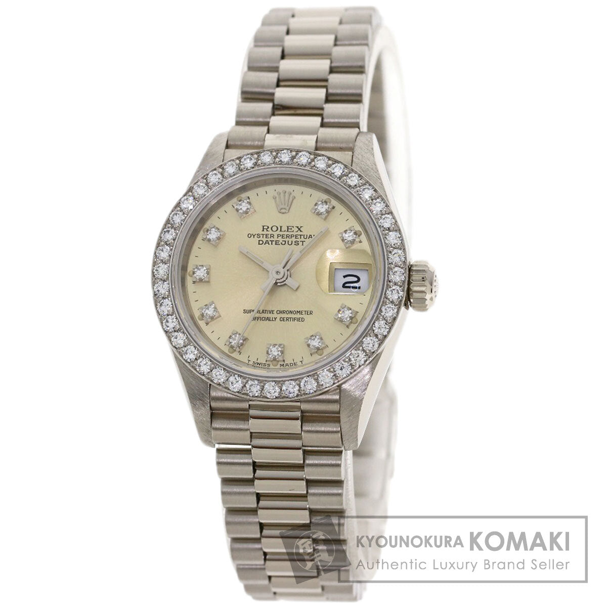 ROLEX DATEJUST 10P Diamond Watches 69139G K18 White Gold/K18 White Gold Ladies