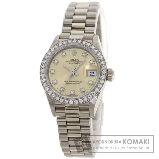 ROLEX DATEJUST 10P Diamond Watches 69139G K18 White Gold/K18 White Gold Ladies
