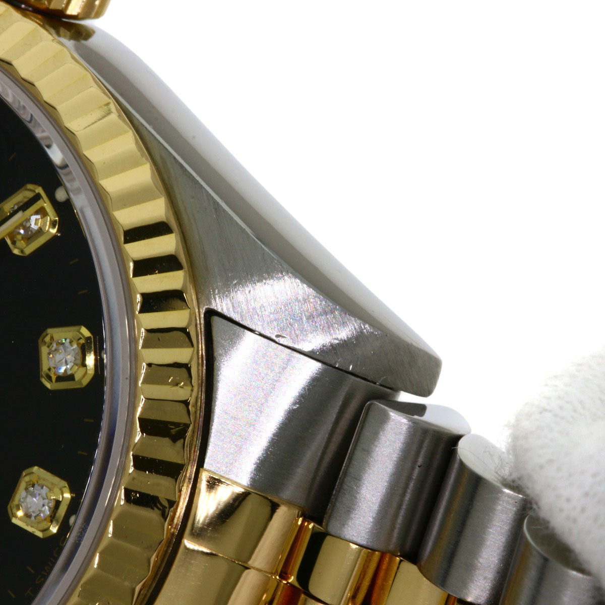 ROLEX DATEJUST 10P Diamond Watches 16233G Stainless Steel/SSxK18YG mens