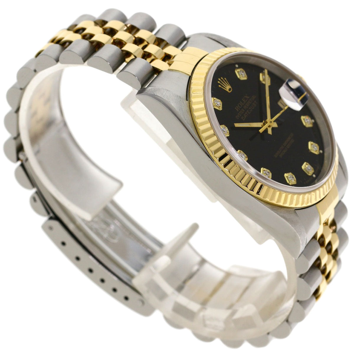 ROLEX DATEJUST 10P Diamond Watches 16233G Stainless Steel/SSxK18YG mens