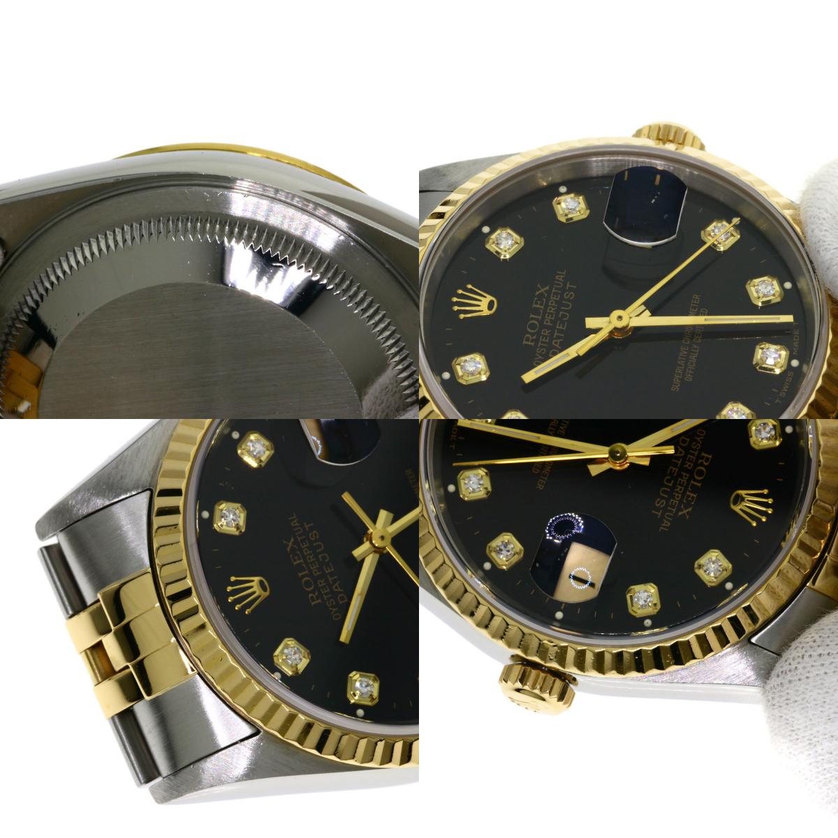 ROLEX DATEJUST 10P Diamond Watches 16233G Stainless Steel/SSxK18YG mens
