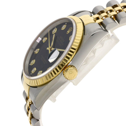 ROLEX DATEJUST 10P Diamond Watches 16233G Stainless Steel/SSxK18YG mens
