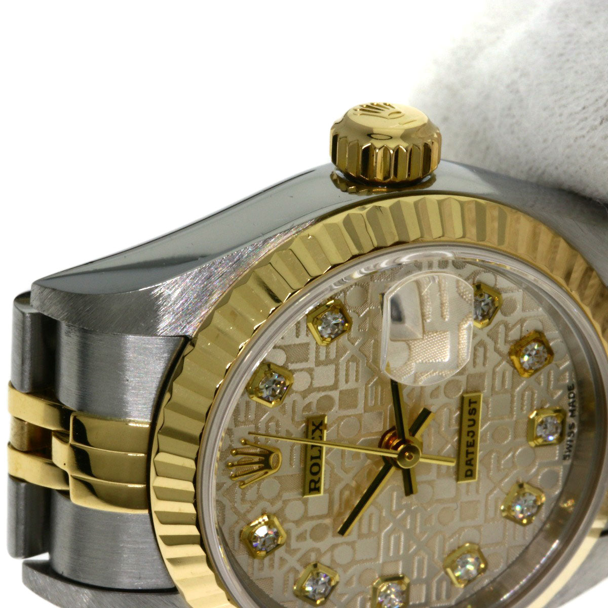 ROLEX DATEJUST 10P Diamond Watches 79173G Stainless Steel/SSxK18YG Ladies