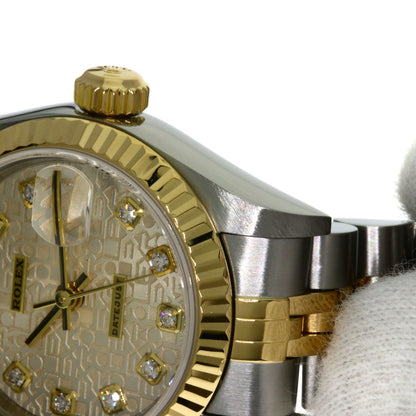 ROLEX DATEJUST 10P Diamond Watches 79173G Stainless Steel/SSxK18YG Ladies