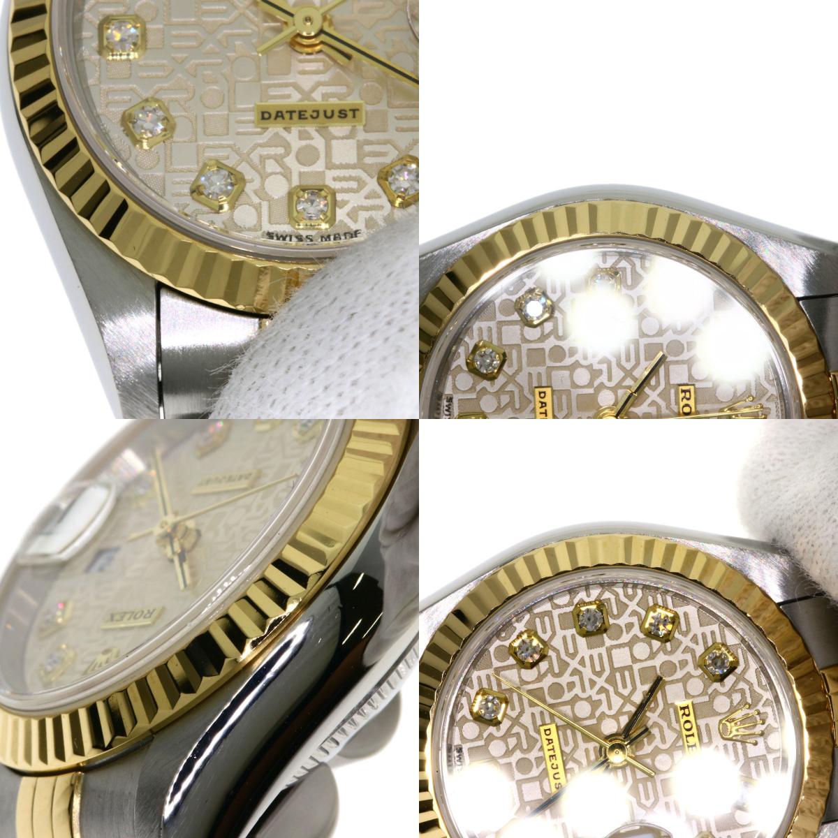ROLEX DATEJUST 10P Diamond Watches 79173G Stainless Steel/SSxK18YG Ladies