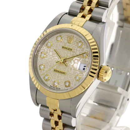 ROLEX DATEJUST 10P Diamond Watches 79173G Stainless Steel/SSxK18YG Ladies