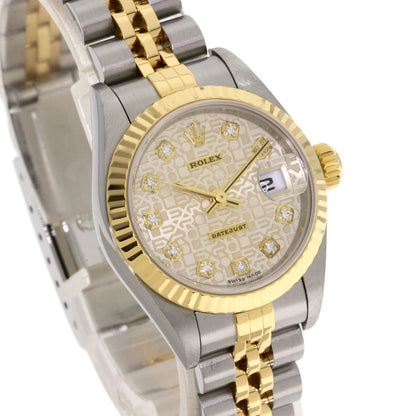 ROLEX DATEJUST 10P Diamond Watches 79173G Stainless Steel/SSxK18YG Ladies