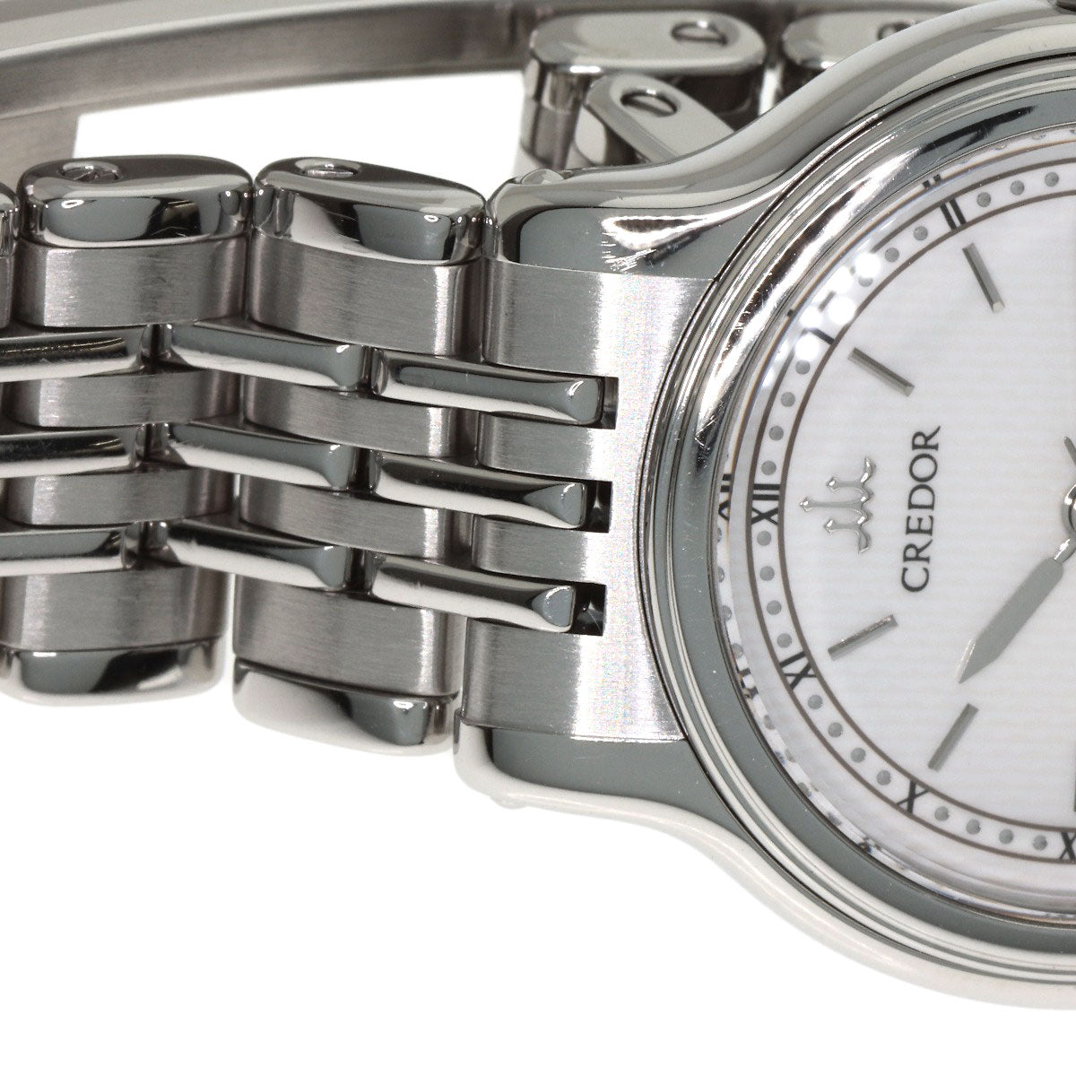 SEIKO CREDOR round face Watches 7371-0090 Stainless Steel/Stainless Steel Ladies