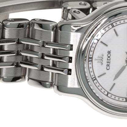 SEIKO CREDOR round face Watches 7371-0090 Stainless Steel/Stainless Steel Ladies