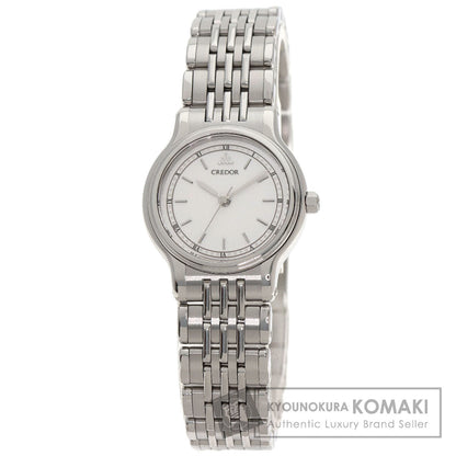 SEIKO CREDOR round face Watches 7371-0090 Stainless Steel/Stainless Steel Ladies