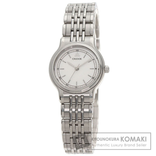 SEIKO CREDOR round face Watches 7371-0090 Stainless Steel/Stainless Steel Ladies