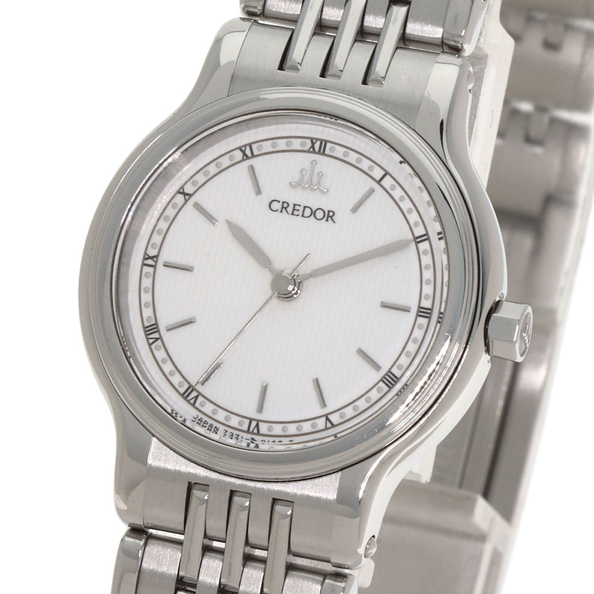 SEIKO CREDOR round face Watches 7371-0090 Stainless Steel/Stainless Steel Ladies