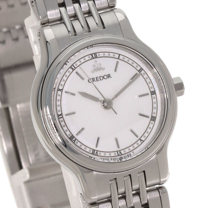 SEIKO CREDOR round face Watches 7371-0090 Stainless Steel/Stainless Steel Ladies