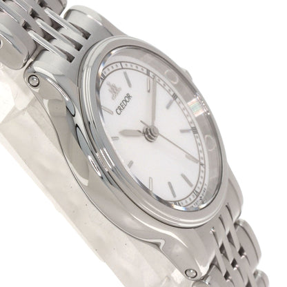SEIKO CREDOR round face Watches 7371-0090 Stainless Steel/Stainless Steel Ladies