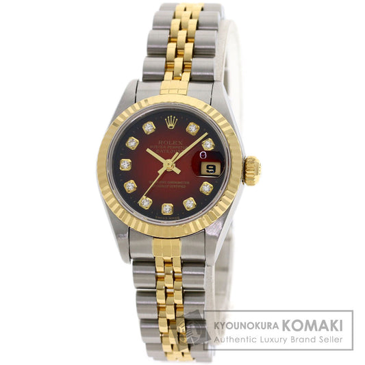 ROLEX Datejust 10P Diamond Cherry Gradation Watches 69173G Stainless Steel/SSxK18YG Ladies