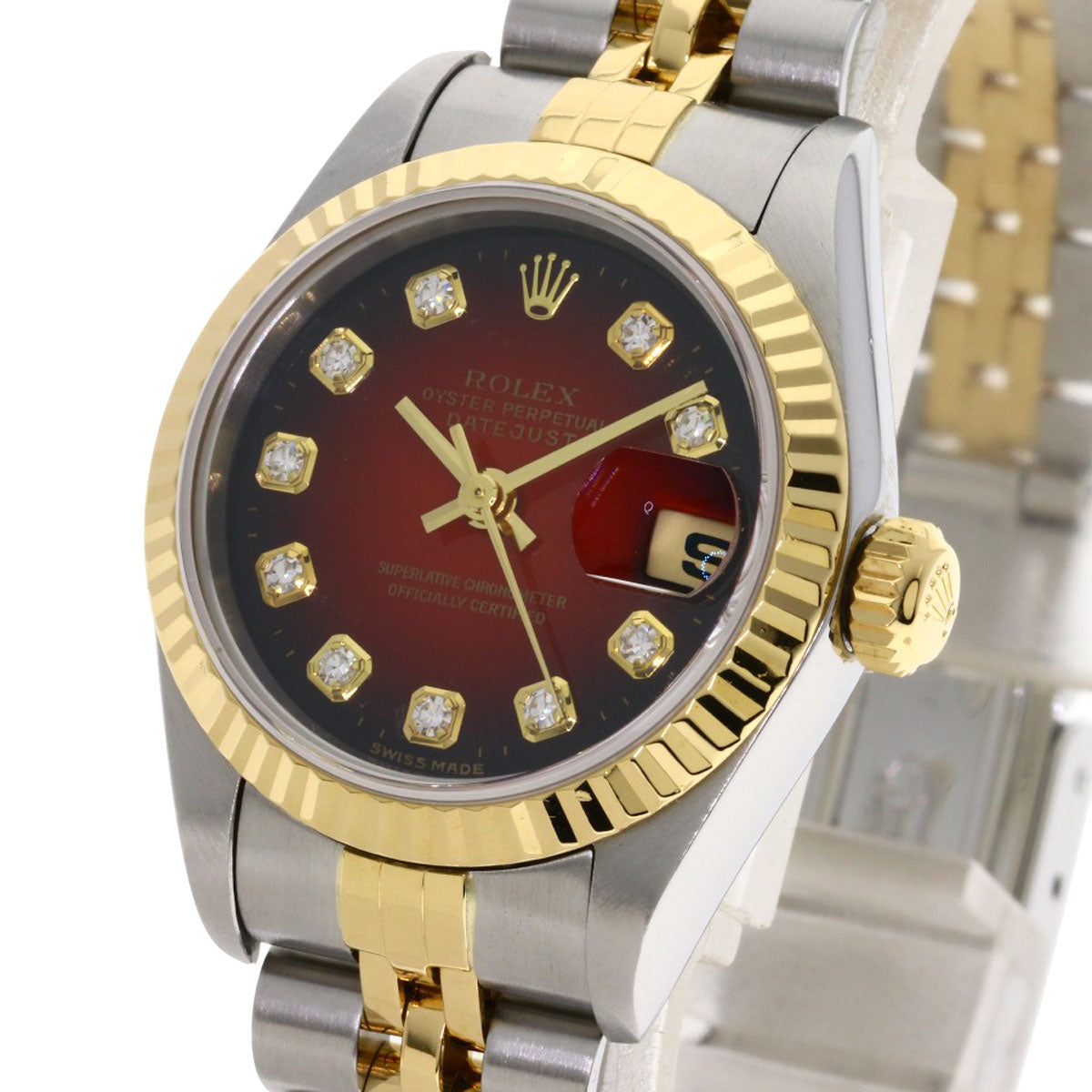 ROLEX Datejust 10P Diamond Cherry Gradation Watches 69173G Stainless Steel/SSxK18YG Ladies