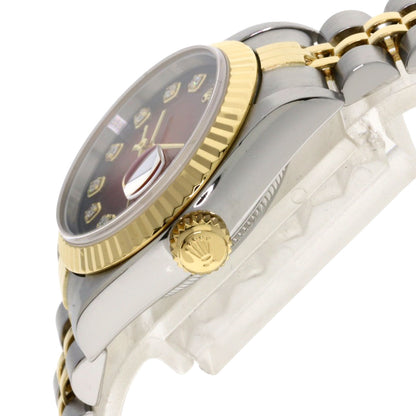 ROLEX Datejust 10P Diamond Cherry Gradation Watches 69173G Stainless Steel/SSxK18YG Ladies