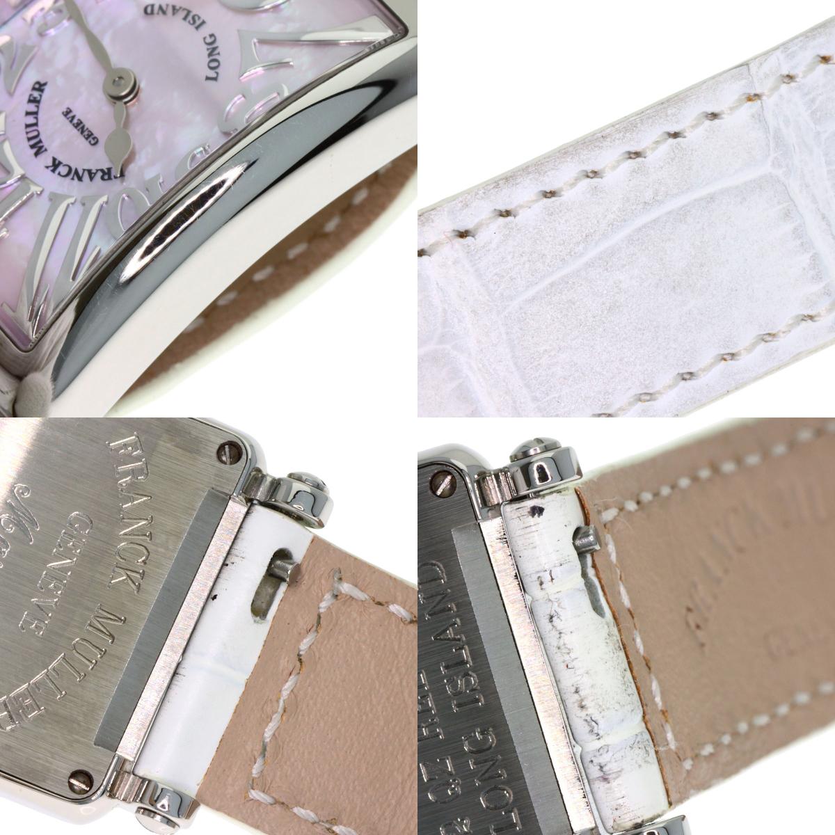 FRANCK MULLER Long Island Mother of Pearl Watches 902QZRELMOP Stainless Steel/Leather Ladies