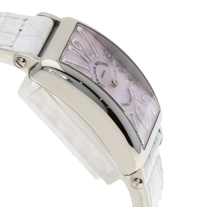 FRANCK MULLER Long Island Mother of Pearl Watches 902QZRELMOP Stainless Steel/Leather Ladies