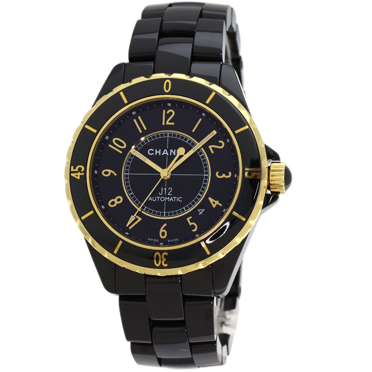 CHANEL J12 1.7" Caliber 3125 Watches H2129 Ceramic/Ceramic mens