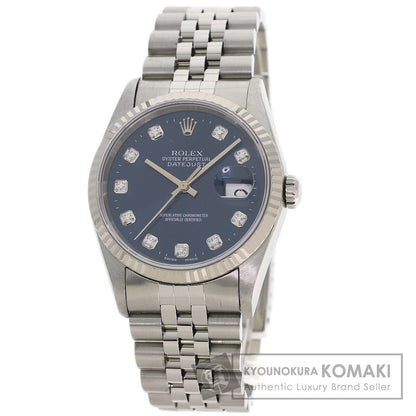 ROLEX DATEJUST 10P Diamond Watches 16234G Stainless Steel/Stainless Steel mens