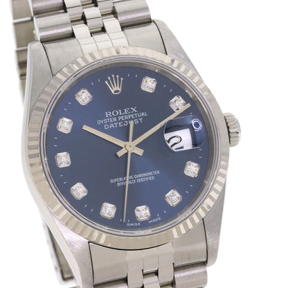 ROLEX DATEJUST 10P Diamond Watches 16234G Stainless Steel/Stainless Steel mens