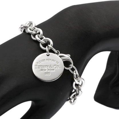 TIFFANY&Co. Return to TIFFANY & Co. Round tag Bracelet Silver Ladies [Used]