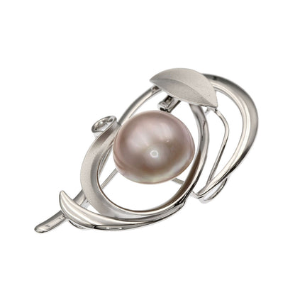 TASAKI Mabe Pearl Pearl Brooch Silver Ladies [Used]