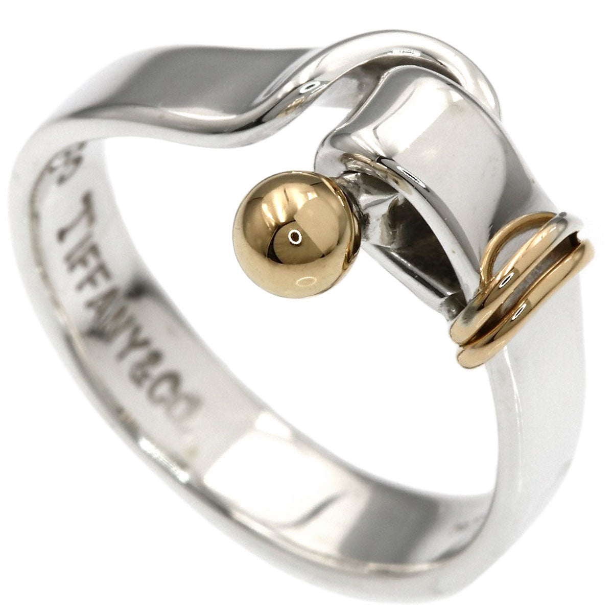 TIFFANY&Co. Hook & Eye Ring Silver 18K Yellow GoldLadies [Used]