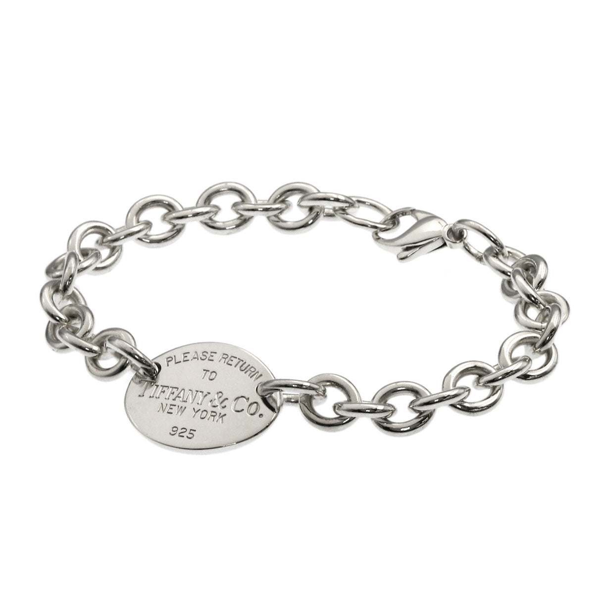 TIFFANY&Co. Return to TIFFANY & Co. oval tag Bracelet Silver Ladies [Used]