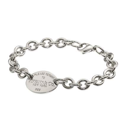 TIFFANY&Co. Return to TIFFANY & Co. oval tag Bracelet Silver Ladies [Used]