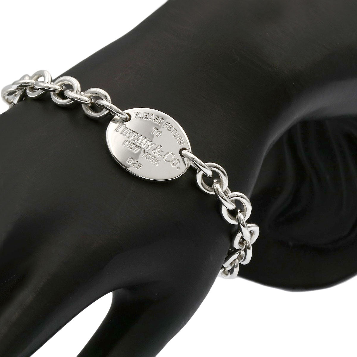 TIFFANY&Co. Return to TIFFANY & Co. oval tag Bracelet Silver Ladies [Used]