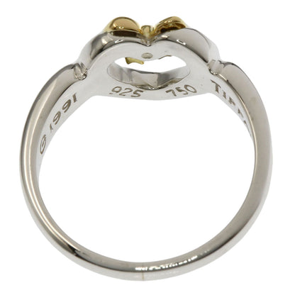 TIFFANY&Co. Heart with bow Ring Silver 18K Yellow GoldLadies [Used]