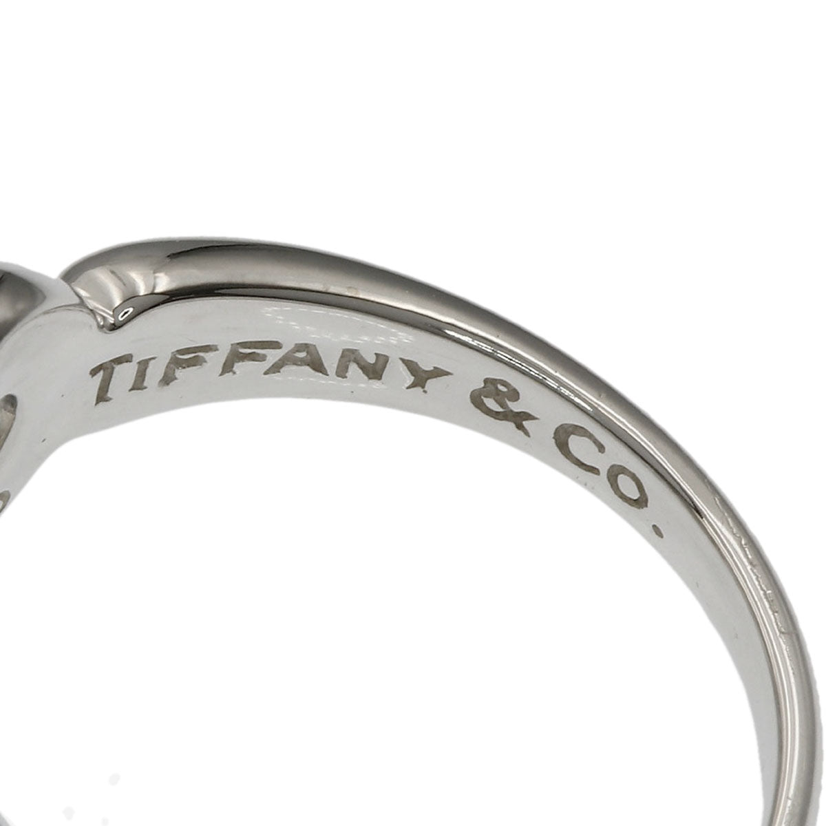 TIFFANY&Co. Heart with bow Ring Silver 18K Yellow GoldLadies [Used]