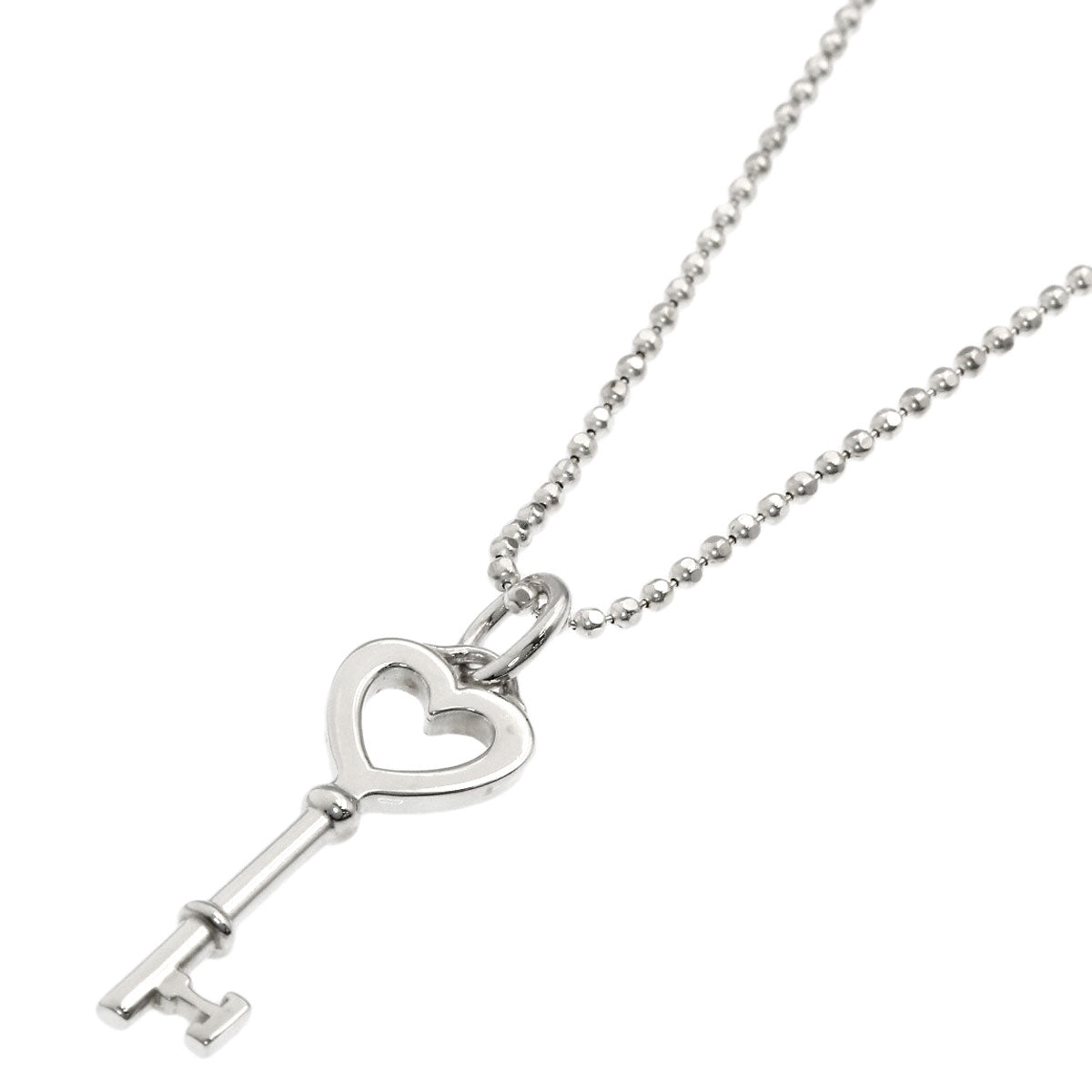 TIFFANY&Co. Heart key Necklace Silver Ladies [Used]