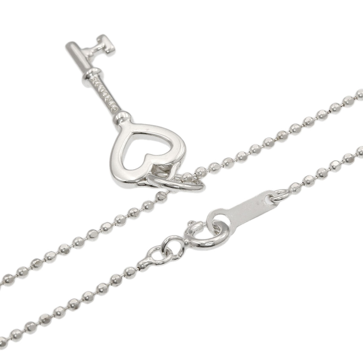 TIFFANY&Co. Heart key Necklace Silver Ladies [Used]