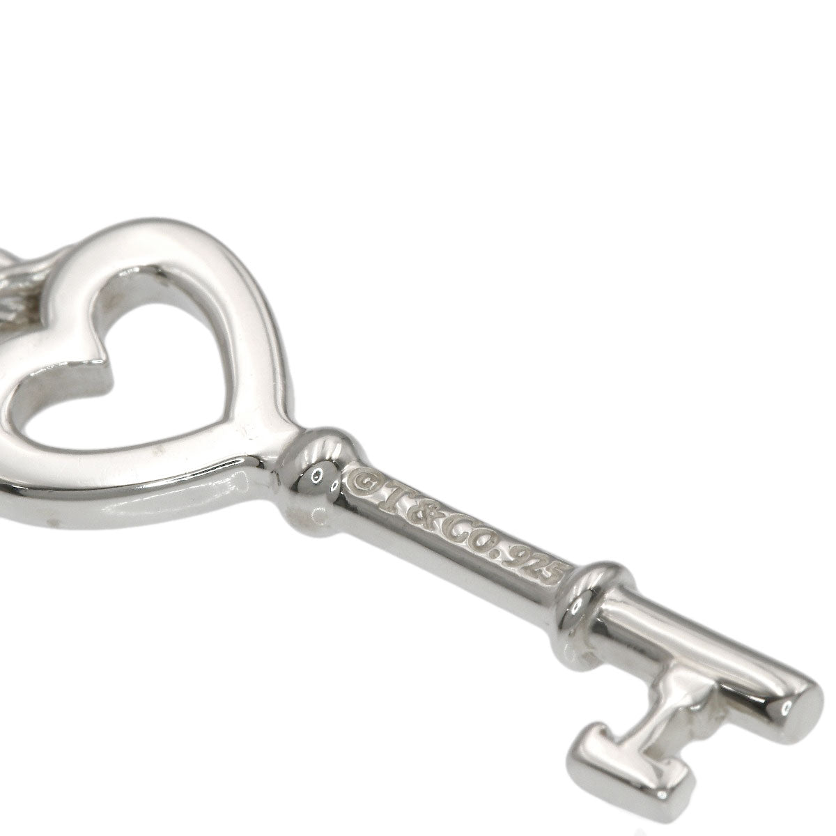 TIFFANY&Co. Heart key Necklace Silver Ladies [Used]
