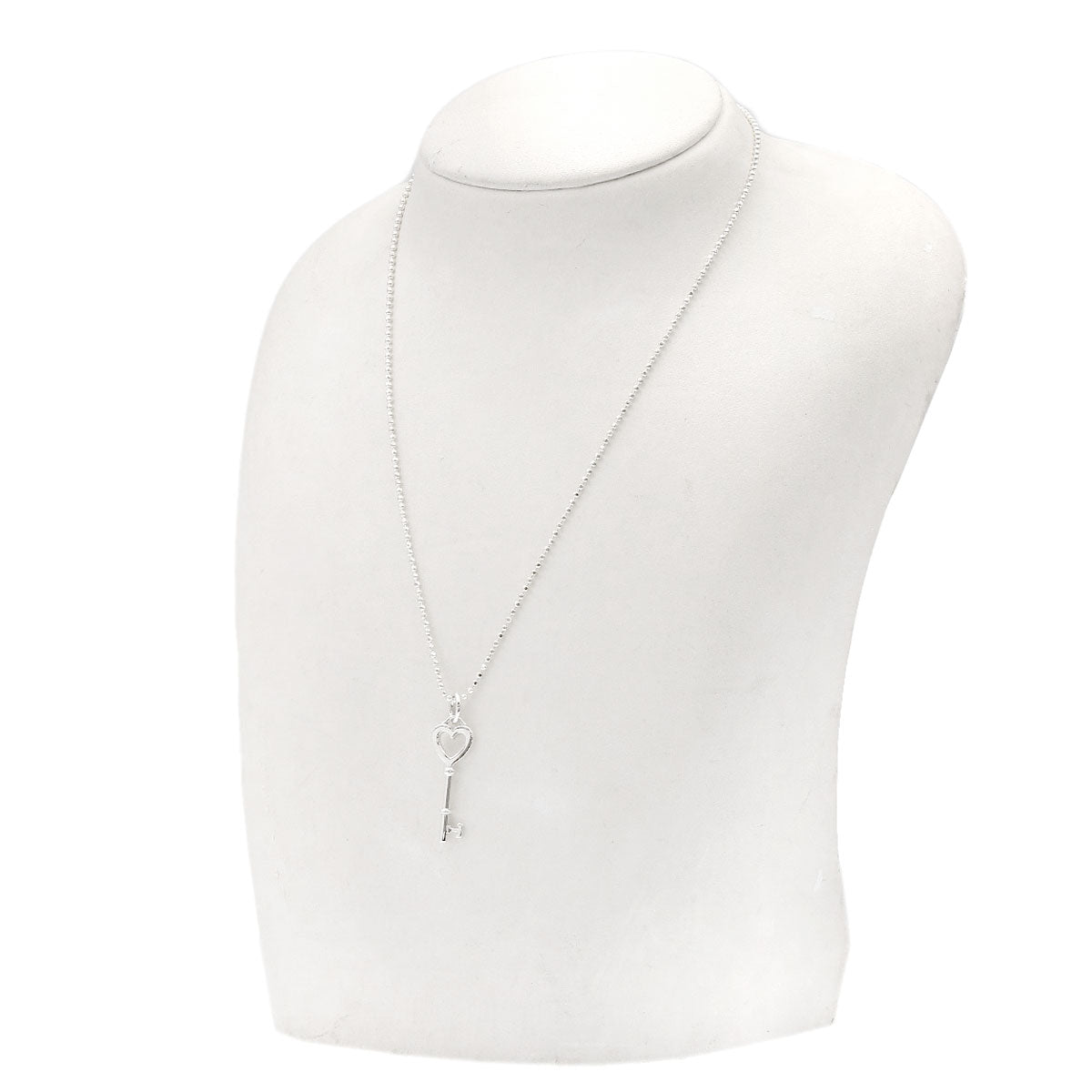 TIFFANY&Co. Heart key Necklace Silver Ladies [Used]