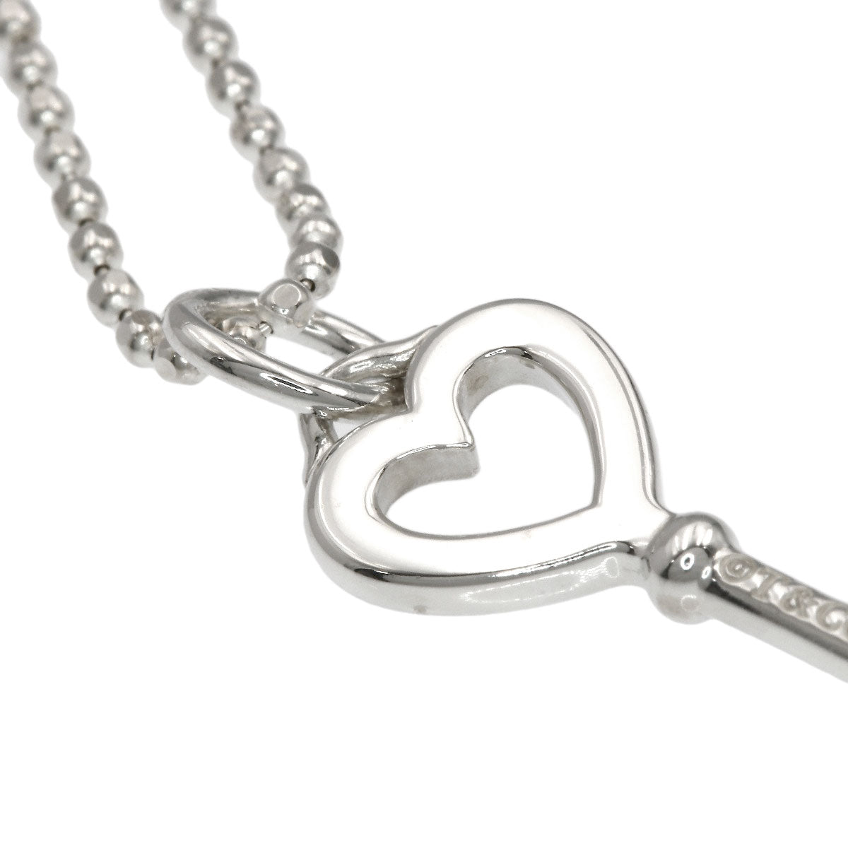 TIFFANY&Co. Heart key Necklace Silver Ladies [Used]