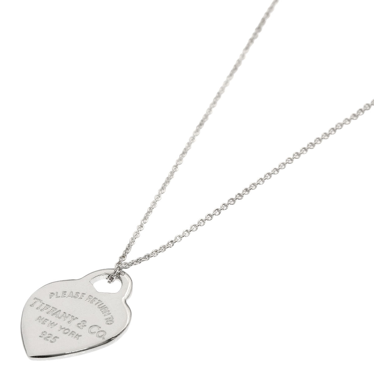 TIFFANY&Co. Return to TIFFANY & Co. Heart tag Necklace Silver Ladies [Used]