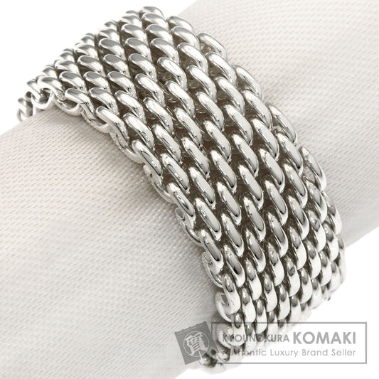 TIFFANY&Co. Somerset mesh Ring Silver Ladies [Used]