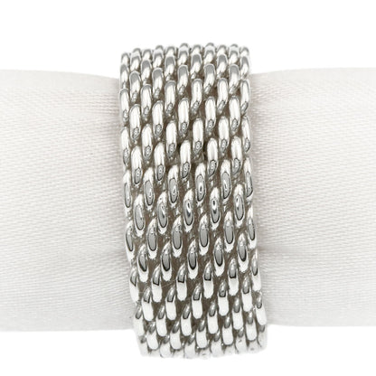 TIFFANY&Co. Somerset mesh Ring Silver Ladies [Used]