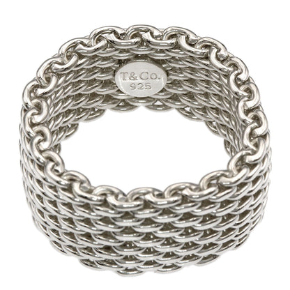 TIFFANY&Co. Somerset mesh Ring Silver Ladies [Used]