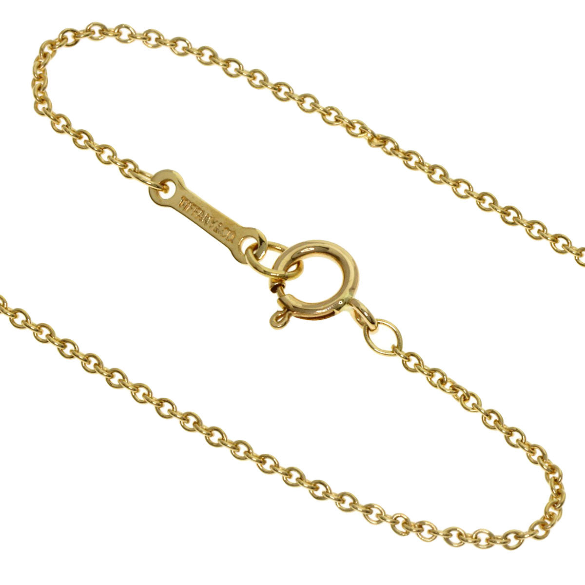 TIFFANY&Co. Open heart Necklace K18 Yellow Gold Ladies [Used]