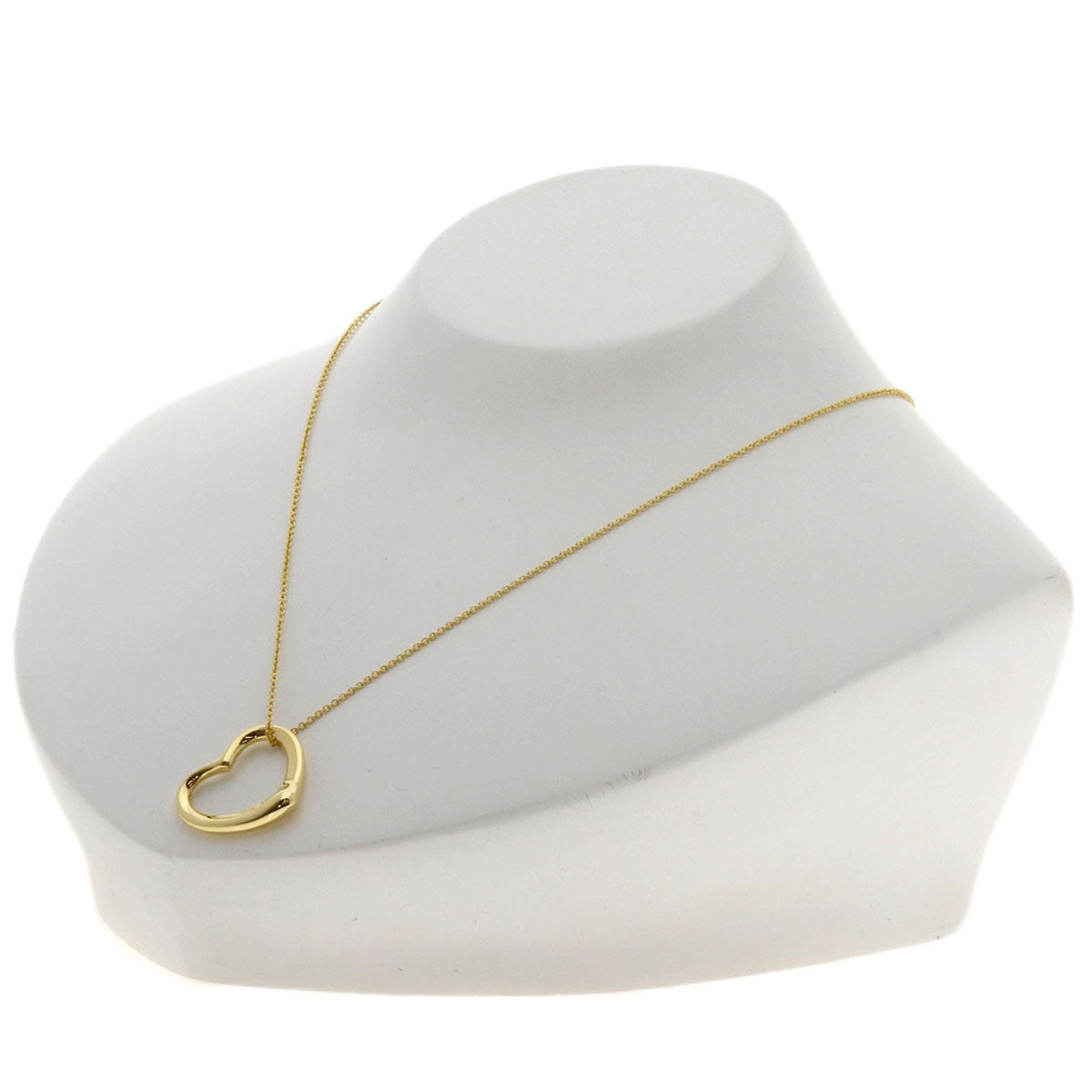 TIFFANY&Co. Open heart Necklace K18 Yellow Gold Ladies [Used]