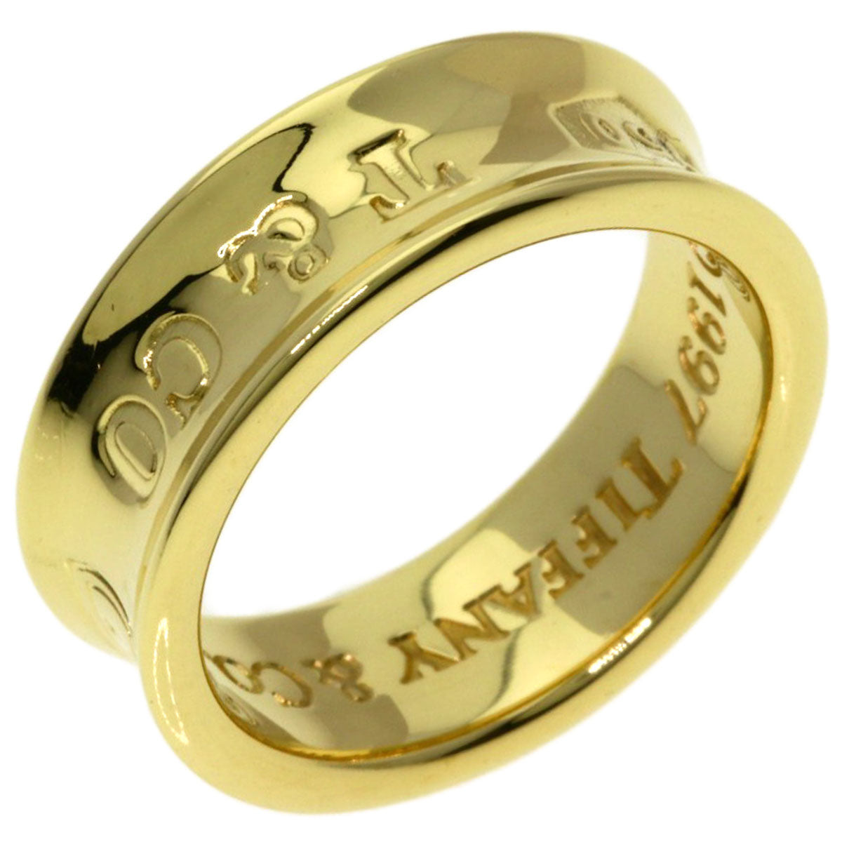 TIFFANY&Co. 1837 Ring K18 Yellow Gold Ladies [Used]