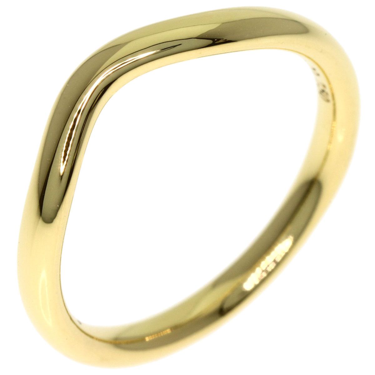 TIFFANY&Co. Curved band Ring K18 Yellow Gold Ladies [Used]