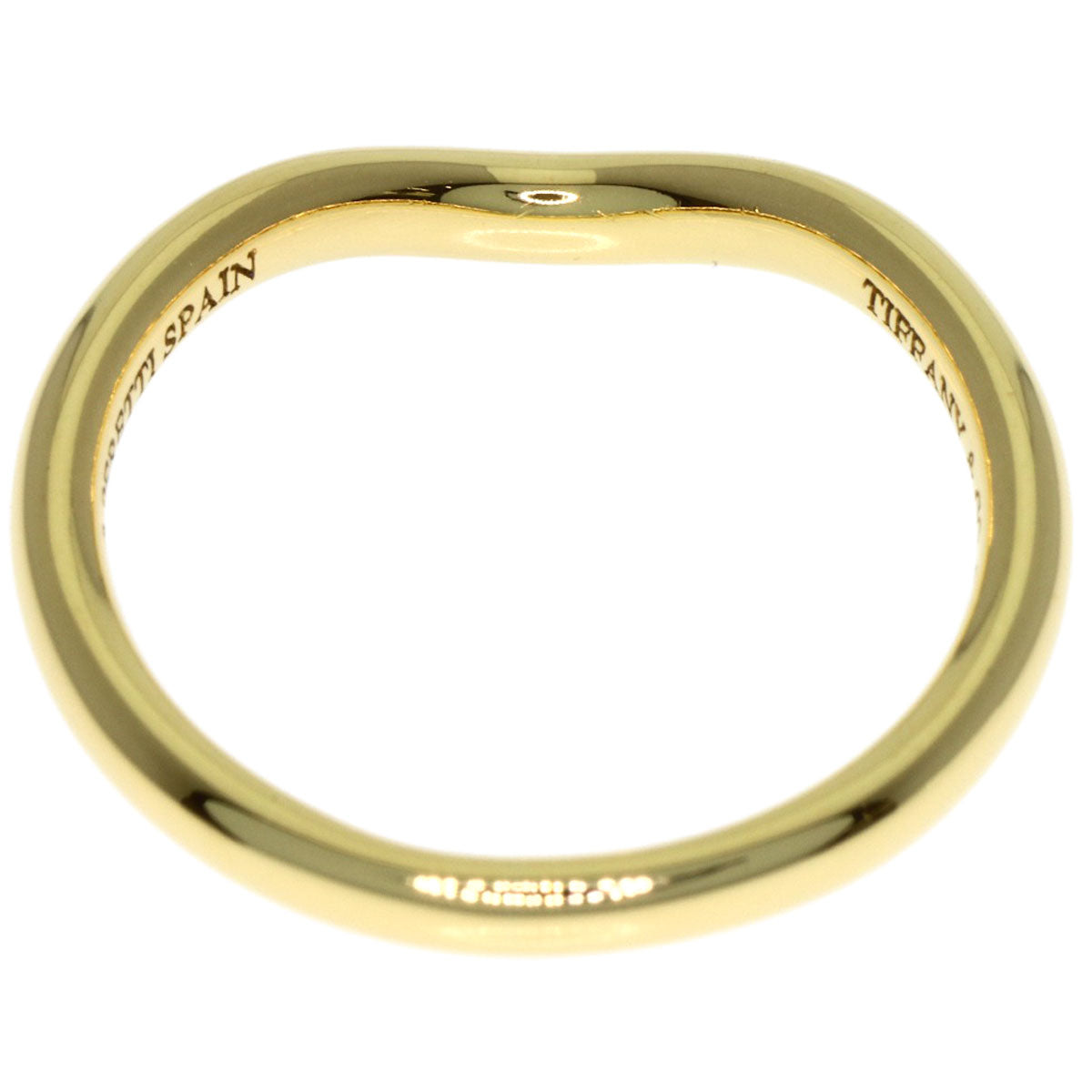 TIFFANY&Co. Curved band Ring K18 Yellow Gold Ladies [Used]