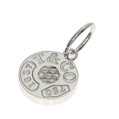 TIFFANY&Co. 1837 Circle Diamond Pendant top K18 White Gold Ladies [Used]