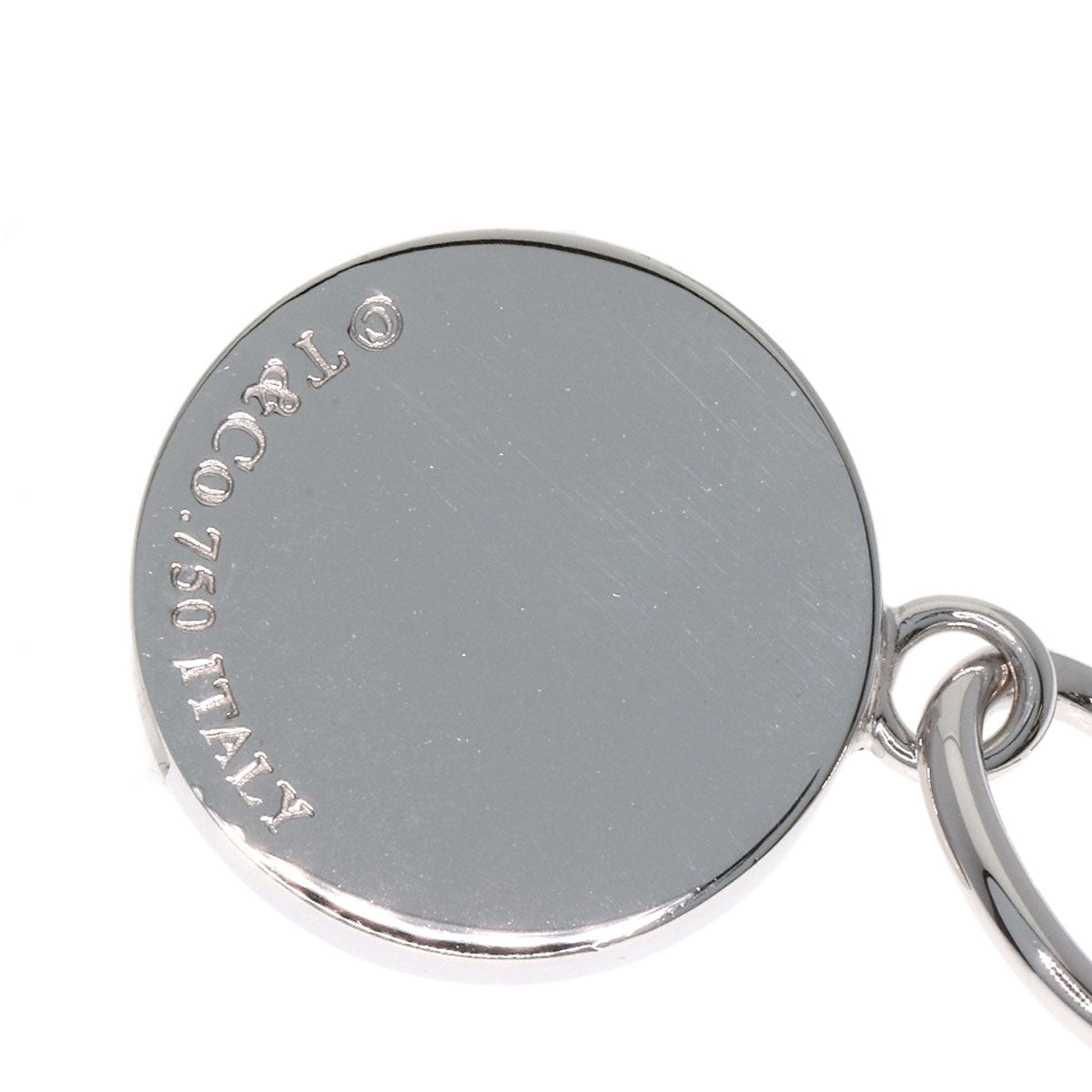 TIFFANY&Co. 1837 Circle Diamond Pendant top K18 White Gold Ladies [Used]
